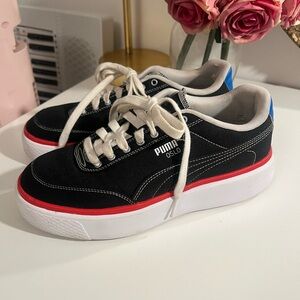 Puma Men's Black and Red Sneakers